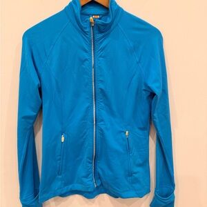 Lucy Activewear Womens Jacket Medium Blue Full Zip Athletic Running Yoga